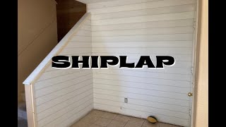 HOW TO CUT SHIPLAP ON A STAIRWELL