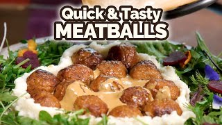I made CLASSIC MEATBALLS & MASH | iEat Recipe