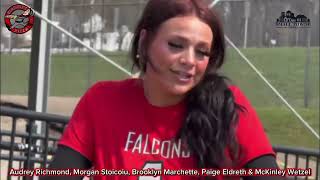Field Falcons Audrey Richmond, Morgan Stoicoiu, Brooklyn Marchette, Paige Eldreth, McKinley Wetzel
