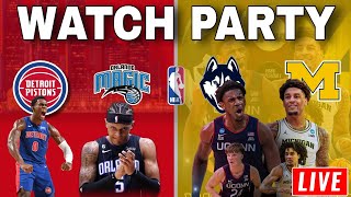 Pistons vs Magic and NCAA Basketball Championship LIVE