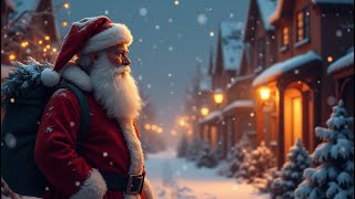 Magical Christmas Town with Santa Claus 4K | Cozy Snowy Village Ambience & Relaxing Holiday Music