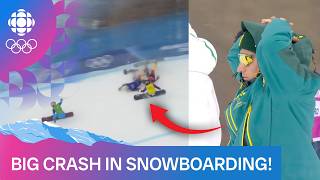 HUGE crash in Men's Snowboard Cross Quarterfinals at Milano Cortina 2026