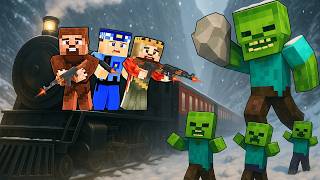 DANGEROUS TRAIN RIDE IN THE SNOW - Minecraft
