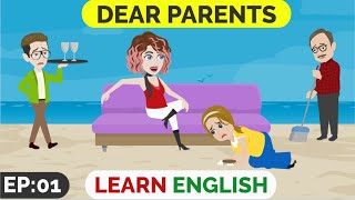 ❤️Dear Parents Part 1 | Animated stories | English Story | English Conversation | Window English