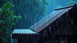 No Ads Rain Sounds for Sleeping - ASMR Heavy Rain on Tin Roof for Extreme Nighttime Insomnia Relief