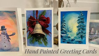 Holiday Greeting  Cards! Acrylic Painting Tutorial 