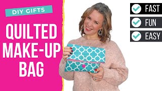 Step By Step Sewing A DIY Makeup Bag | Sewing Gift Idea For Friends