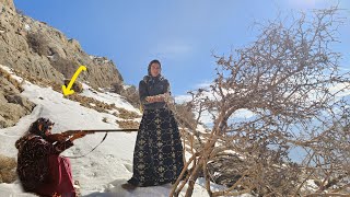 Khadija's journey in the snowy mountains, picking up a mountain bike and getting stuck in the snow