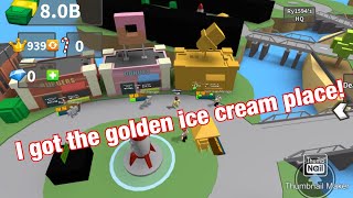 I got the Golden Ice Cream Place! Roblox Billionaire Simulator