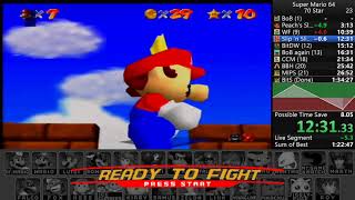 Super Mario 64 | 70 Star | 1:28:37 (4/15/2020)