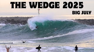 Big Swells Hit The Wedge | Raw Footage | Big July
