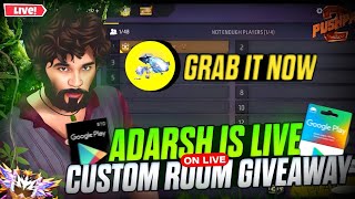 FREE FIRE LIVE GIVAWAY || REDEEM CODE GIVAWAY || TC GIVWAWAY || #live #youtubelive #freefirelive