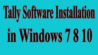 Tally software installations for Tally students in Windows 7 8  and 10 in Tamil | Tally with GST