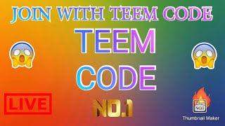 JOIN TEEM CODE Watch me live stream PUBG MOBILE LITE