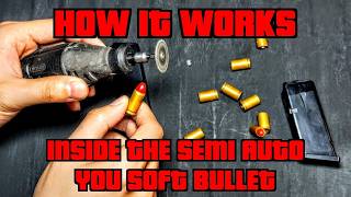 HOW IT WORKS: SOFT BULLET TEARDOWN of "continuous emissions" soft bullet from shell ejecting toy gun