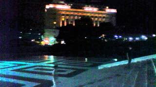 Pitch practice from the State House steps