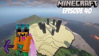 I Put THE END Into THE OVERWORLD In Minecraft Bedrock  (Episode 40)