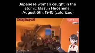 Japanese woman caught in the atomic blast in Hiroshima: August 6th, 1945 (colorized)