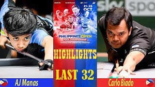 LAST 32 | AJ Manas - Carlo Biado  |  2025 Philippines Open Pool Championship