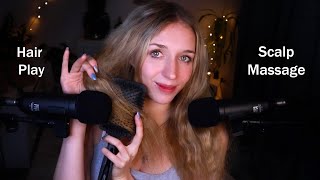 ASMR ❤️ Hair Play, Scalp Massage and Hair Brushing