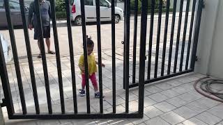 Toddler is playing outside the house | baby is playing with papa | saanvi loves to play outside