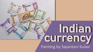 Indian currency painting