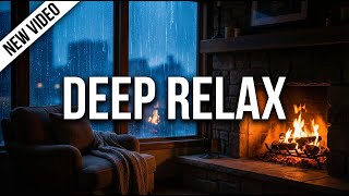 5 Hour Fireplace & Rain Sounds – Relax, Sleep & Stress Relief Ambience