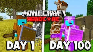 I survived 100 Days In Realistic Hardcore Minecraft...(Minecraft Modded)