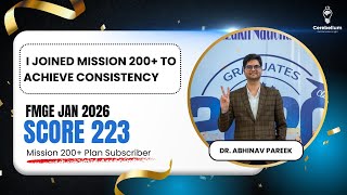 I joined Mission 200+ to achieve consistency | Dr  Abhinav Pareek