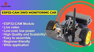 KS5023 | Keyestudio ESP32-CAM 4WD Monitoring Car