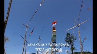 Bendera Merah Putih Berkibar di Bukit Kolecer
