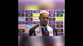 (Joelinton and Longstaff interview Newcastle vs Manchester United)