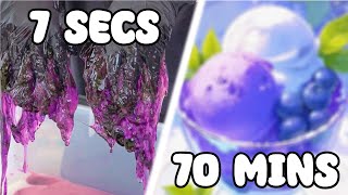 7 SECONDS vs 7 MINUTES vs 70 MINUTES SLIME CHALLENGE