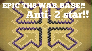 Clash of Clans | best th8 trophy/war base ( anti hogs, GoHo, GoVaLo, dragons ) 2016