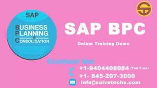 Live Demo - SAP BPC | SAP BPC Demo Tutorial Session 1| Salvetechs