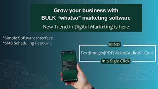 Grow Your Business with Bulk Messaging "Whatso" Software. Faster, Reliable & Affordable.