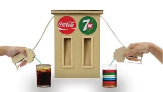 Amazing DIY Cold Drinks Dispenser | How to Make Coca Cola and 7 Up Vending Machine at home