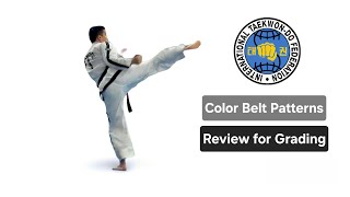 ITF Taekwondo Patterns (Color Belt Review for Grading) #taekwondo
