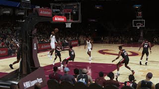 NBA 2K25 Online Gameplay Throwback Blazers vs. Cavs (PS5) (1080p 60 fps)