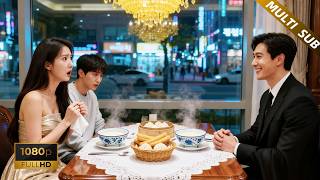 Wife has breakfast with husband, spots lover. Panicked, she drags him away.