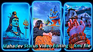 Tomar Jonno Jano Duniya Charte Ami Raji Xml File❤🕉 || Mahadev Status Video Editing Alightmotion🔰