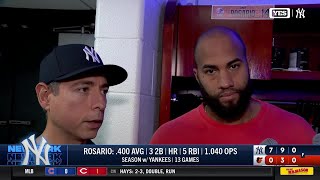 Amed Rosario reflects on Yankees' 7-0 win
