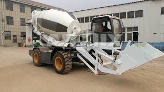 Rotation of 3 5m3 Self loading Concrete Mixer Truck