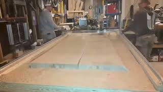 From Finally, I got to using my router sled to make a dining table for some great Christian