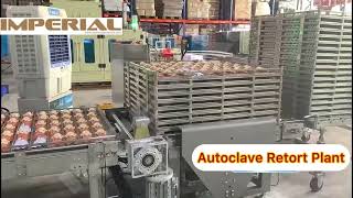 Fully Automatic Retort Plant For Gravy-Puree-RTE Food with Automatic Pouch loading-offloading system