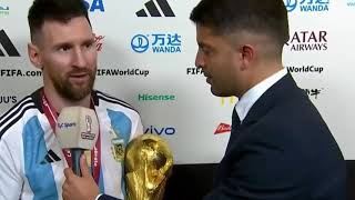 Messi's Interview While Holding The World Cup!
