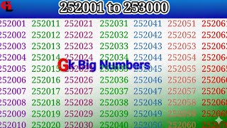 Can You Count Till 2.5 Lakh? 🤔 Learn 252001 to 253000 Now!