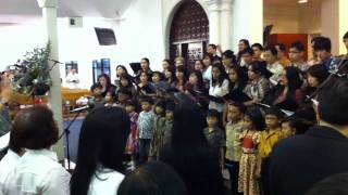 Joint Choir at Indonesia Service ORPC Singapore 22 October 2011