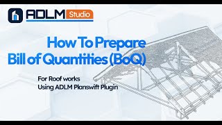 How to prepare bill of quantities using PlanSwift | Roof works