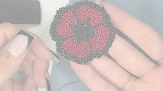 Beaded Poppy Pin Tutorial | Step-by-Step Métis Beading for Remembrance Day